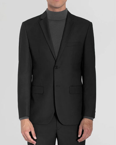 Black Two Button Suit Review