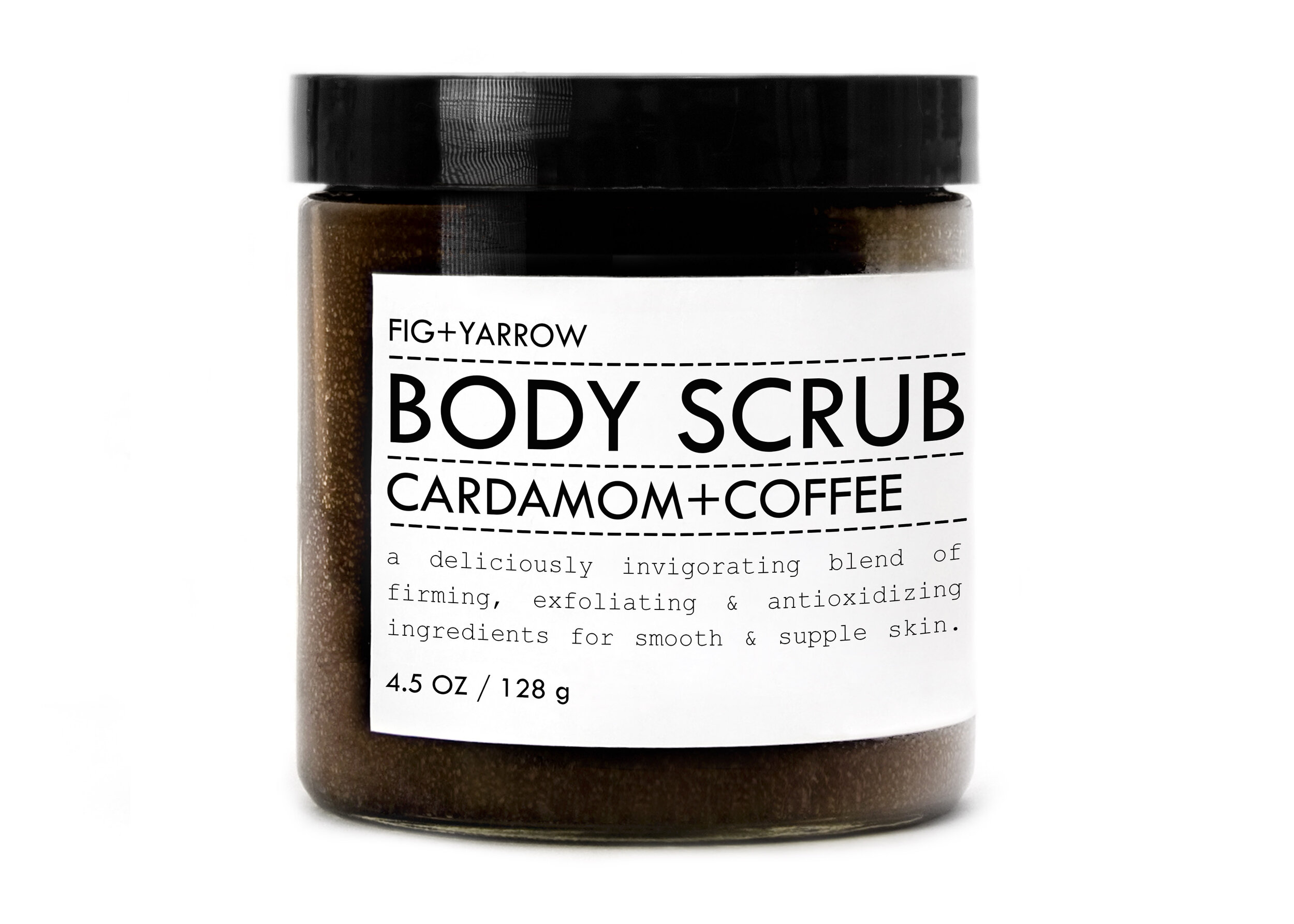 fig and yarrow cardamom and coffee scrub