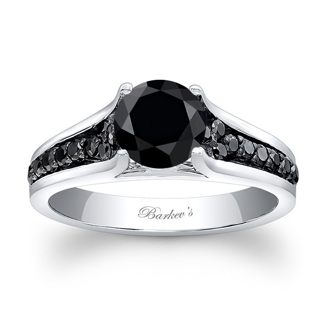 barkev's black diamond engagement ring